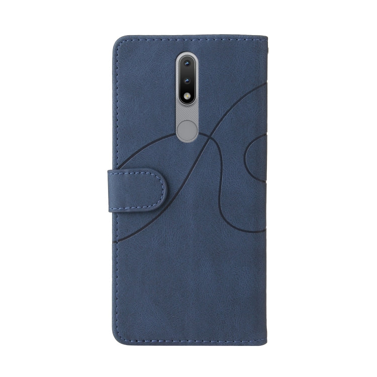 For Nokia 2.4 Dual-color Splicing Horizontal Flip PU Leather Case with Holder & Card Slots & Wallet