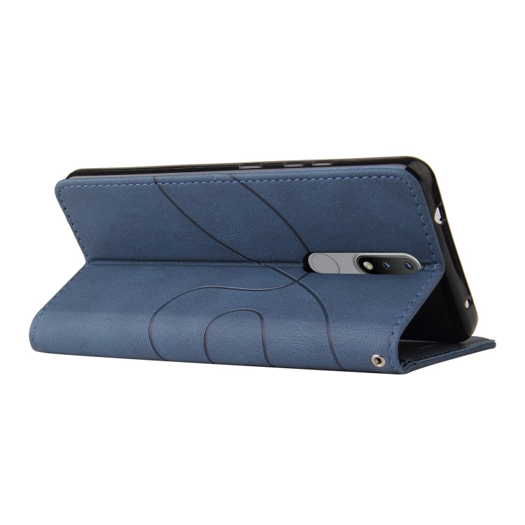 For Nokia 2.4 Dual-color Splicing Horizontal Flip PU Leather Case with Holder & Card Slots & Wallet
