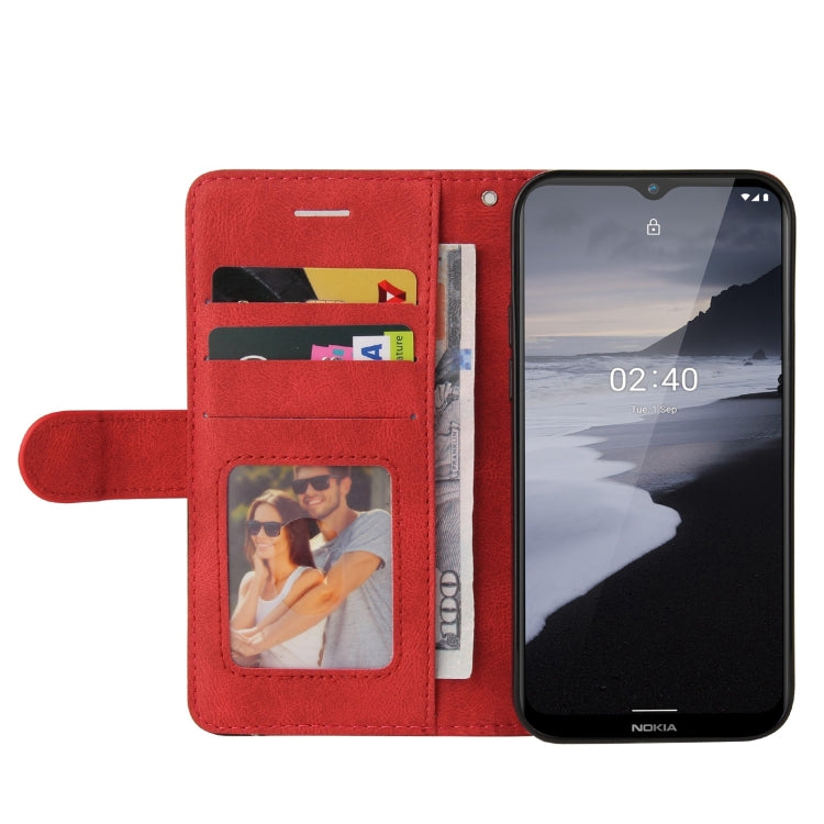 For Nokia 2.4 Dual-color Splicing Horizontal Flip PU Leather Case with Holder & Card Slots & Wallet