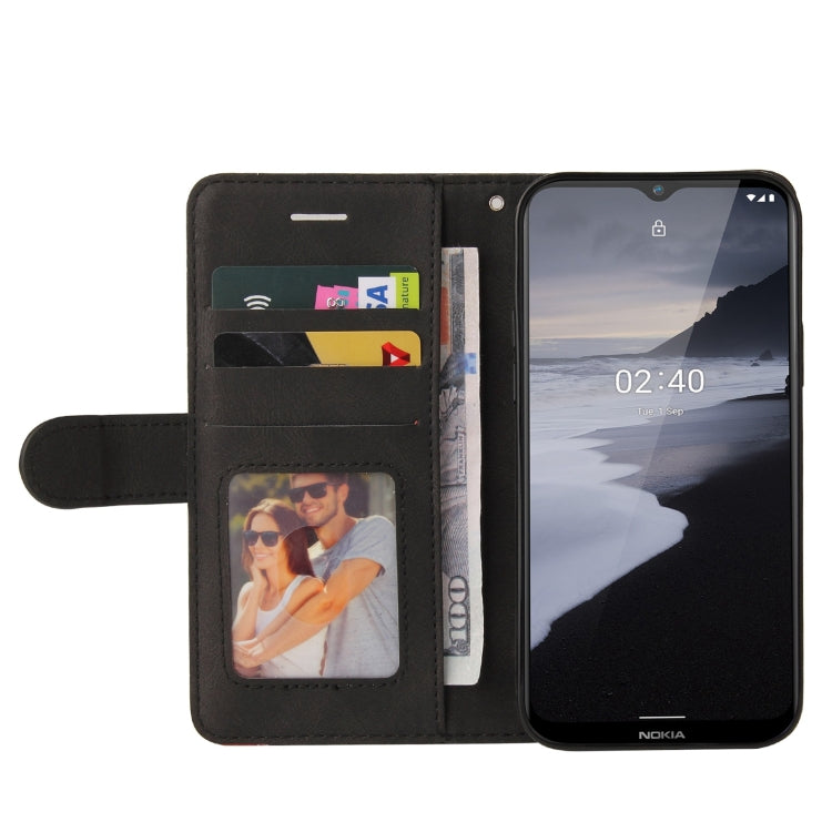 For Nokia 2.4 Dual-color Splicing Horizontal Flip PU Leather Case with Holder & Card Slots & Wallet