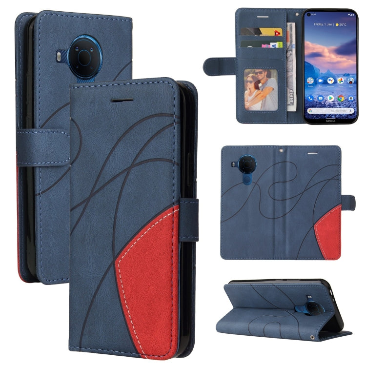 For Nokia 3.4 / 5.4 Dual-color Splicing Horizontal Flip PU Leather Case with Holder & Card Slots & Wallet