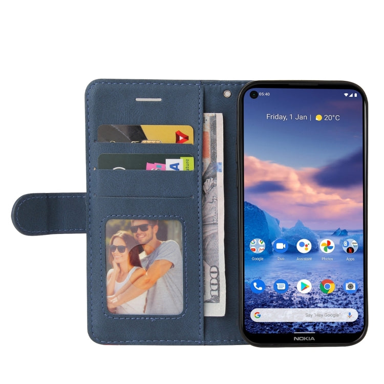 For Nokia 3.4 / 5.4 Dual-color Splicing Horizontal Flip PU Leather Case with Holder & Card Slots & Wallet
