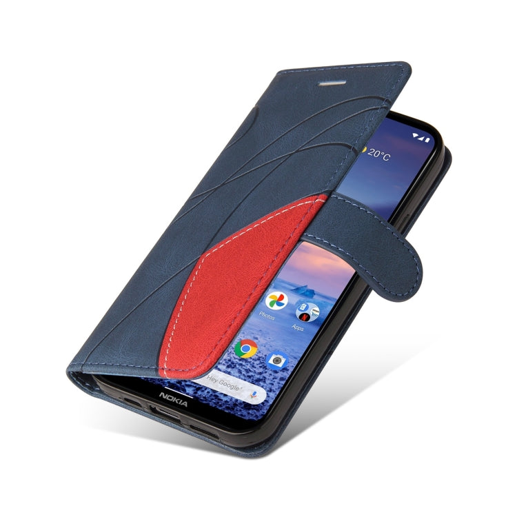 For Nokia 3.4 / 5.4 Dual-color Splicing Horizontal Flip PU Leather Case with Holder & Card Slots & Wallet