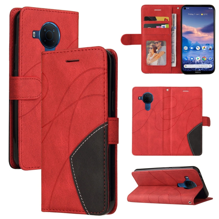 For Nokia 3.4 / 5.4 Dual-color Splicing Horizontal Flip PU Leather Case with Holder & Card Slots & Wallet