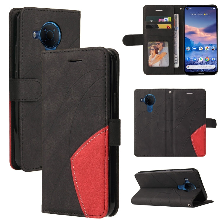 For Nokia 3.4 / 5.4 Dual-color Splicing Horizontal Flip PU Leather Case with Holder & Card Slots & Wallet