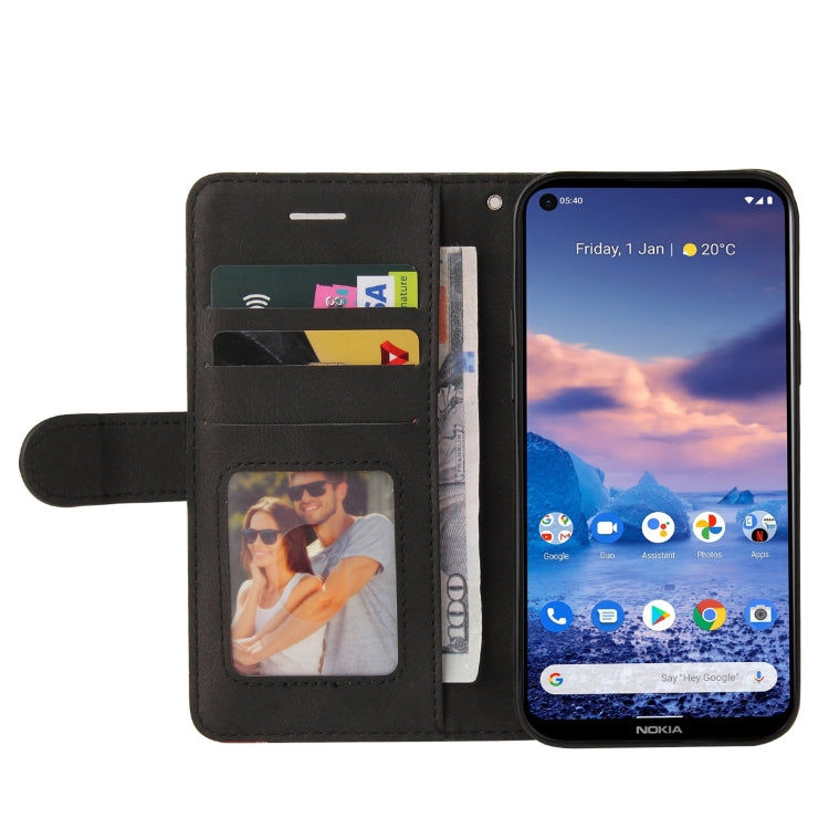 For Nokia 3.4 / 5.4 Dual-color Splicing Horizontal Flip PU Leather Case with Holder & Card Slots & Wallet