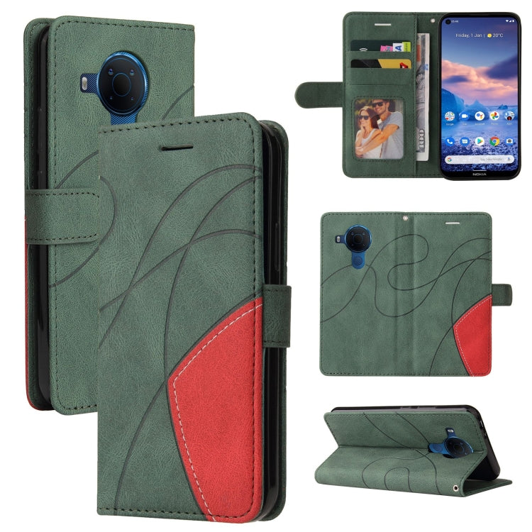For Nokia 3.4 / 5.4 Dual-color Splicing Horizontal Flip PU Leather Case with Holder & Card Slots & Wallet