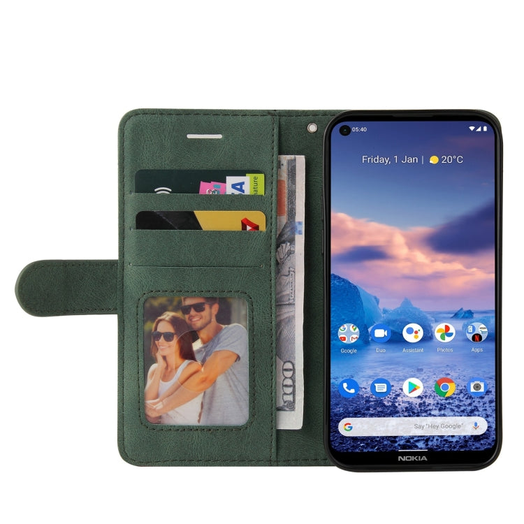 For Nokia 3.4 / 5.4 Dual-color Splicing Horizontal Flip PU Leather Case with Holder & Card Slots & Wallet