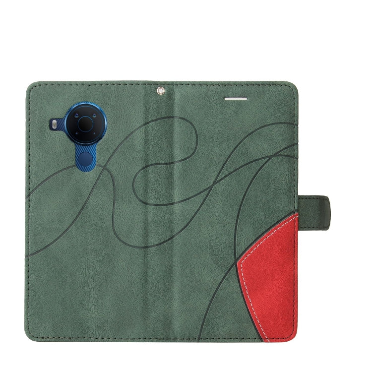 For Nokia 3.4 / 5.4 Dual-color Splicing Horizontal Flip PU Leather Case with Holder & Card Slots & Wallet