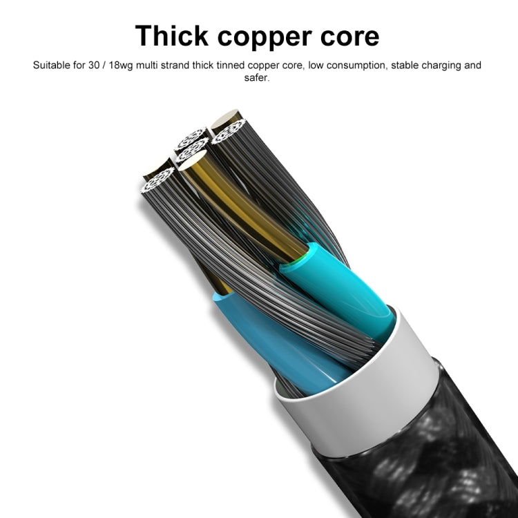 PD 60W USB-C / Type-C to USB-C / Type-C Fast Charging Nylon Braided Data Cable, Cable Length:2m