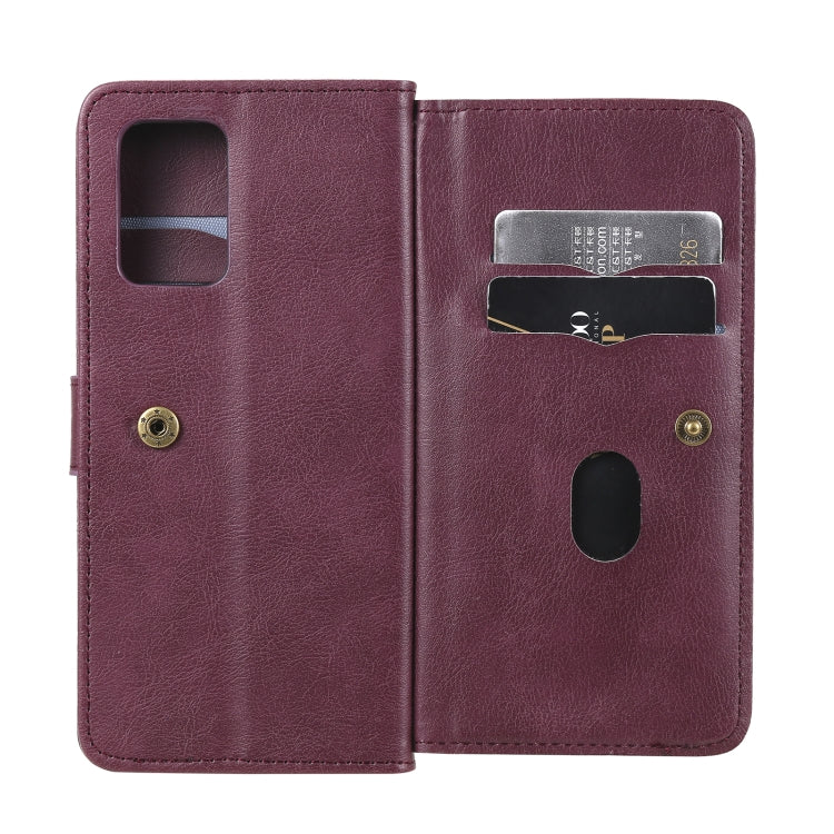 For OPPO Realme V13 5G Multifunctional Magnetic Copper Buckle Horizontal Flip Solid Color Leather Case with 10 Card Slots & Wallet & Holder & Photo Frame