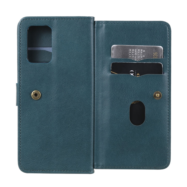 For OPPO Realme V13 5G Multifunctional Magnetic Copper Buckle Horizontal Flip Solid Color Leather Case with 10 Card Slots & Wallet & Holder & Photo Frame