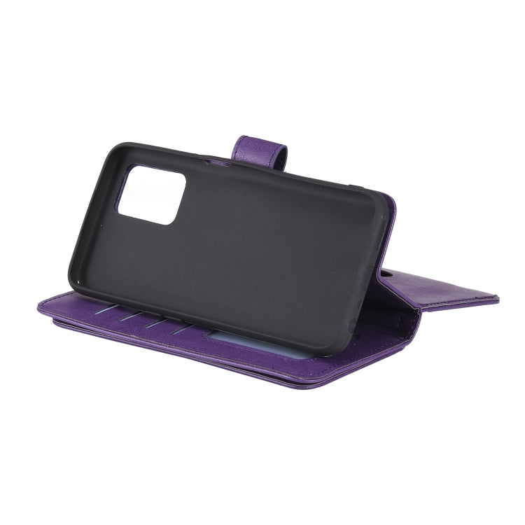 For OPPO Realme V13 5G Multifunctional Magnetic Copper Buckle Horizontal Flip Solid Color Leather Case with 10 Card Slots & Wallet & Holder & Photo Frame