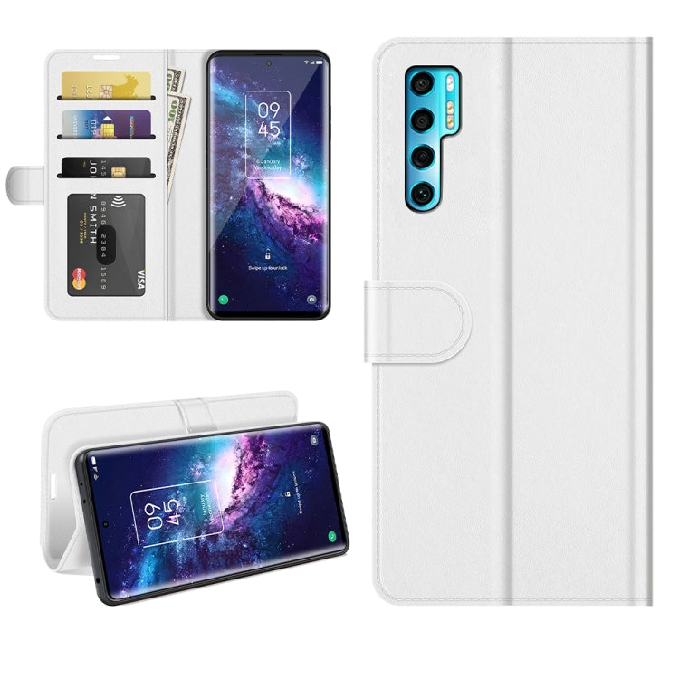 For TCL 20 Pro 5G R64 Texture Single Horizontal Flip Protective Case with Holder & Card Slots & Wallet& Photo Frame
