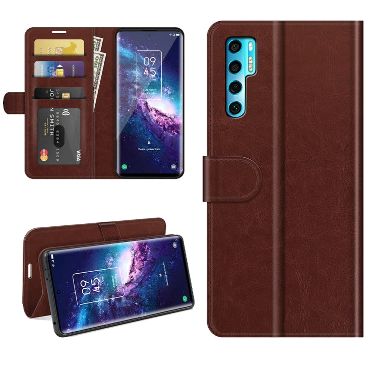 For TCL 20 Pro 5G R64 Texture Single Horizontal Flip Protective Case with Holder & Card Slots & Wallet& Photo Frame