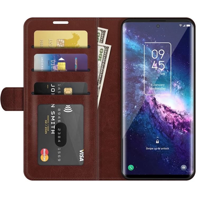 For TCL 20 Pro 5G R64 Texture Single Horizontal Flip Protective Case with Holder & Card Slots & Wallet& Photo Frame