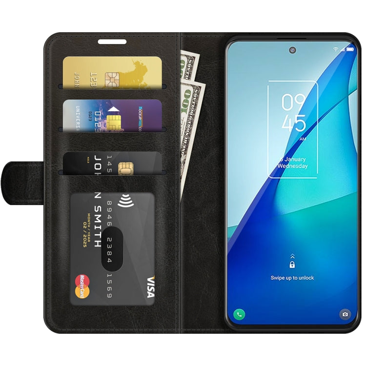 For TCL 20S / 20 5G / 20L R64 Texture Single Horizontal Flip Protective Case with Holder & Card Slots & Wallet& Photo Frame