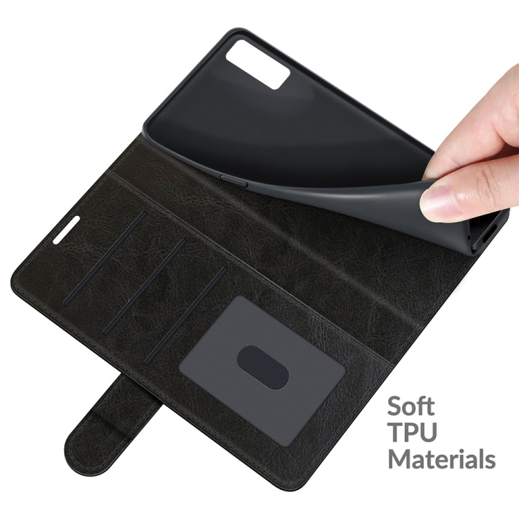 For TCL 20S / 20 5G / 20L R64 Texture Single Horizontal Flip Protective Case with Holder & Card Slots & Wallet& Photo Frame