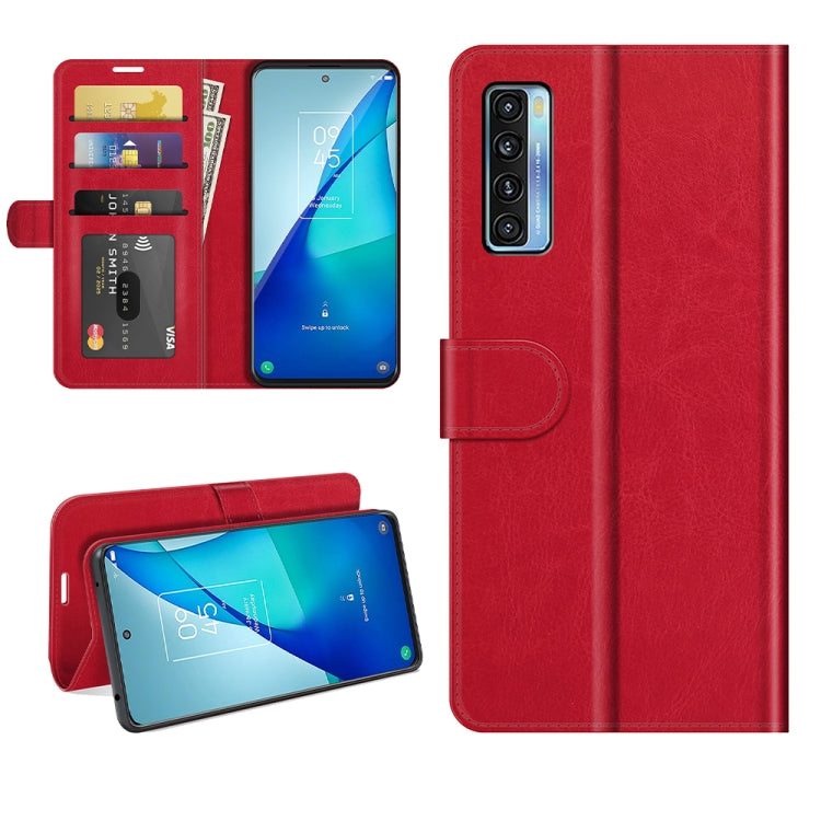 For TCL 20S / 20 5G / 20L R64 Texture Single Horizontal Flip Protective Case with Holder & Card Slots & Wallet& Photo Frame