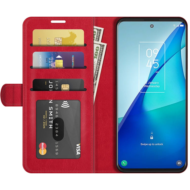 For TCL 20S / 20 5G / 20L R64 Texture Single Horizontal Flip Protective Case with Holder & Card Slots & Wallet& Photo Frame