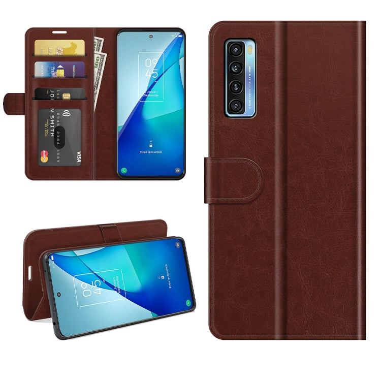 For TCL 20S / 20 5G / 20L R64 Texture Single Horizontal Flip Protective Case with Holder & Card Slots & Wallet& Photo Frame