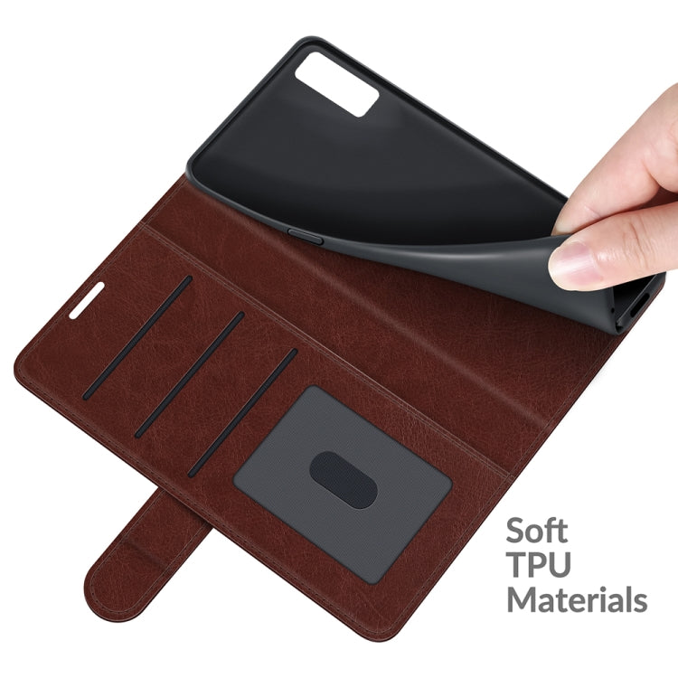For TCL 20S / 20 5G / 20L R64 Texture Single Horizontal Flip Protective Case with Holder & Card Slots & Wallet& Photo Frame