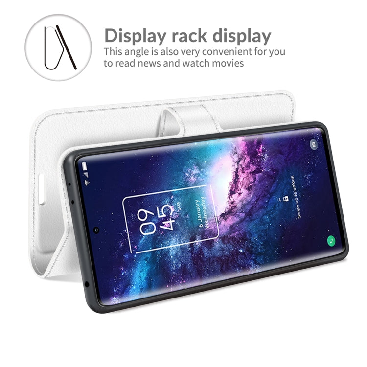 For TCL 20 Pro 5G Litchi Texture Horizontal Flip Protective Case with Holder & Card Slots & Wallet