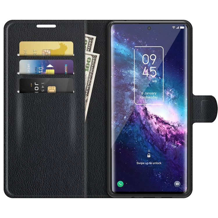 For TCL 20 Pro 5G Litchi Texture Horizontal Flip Protective Case with Holder & Card Slots & Wallet