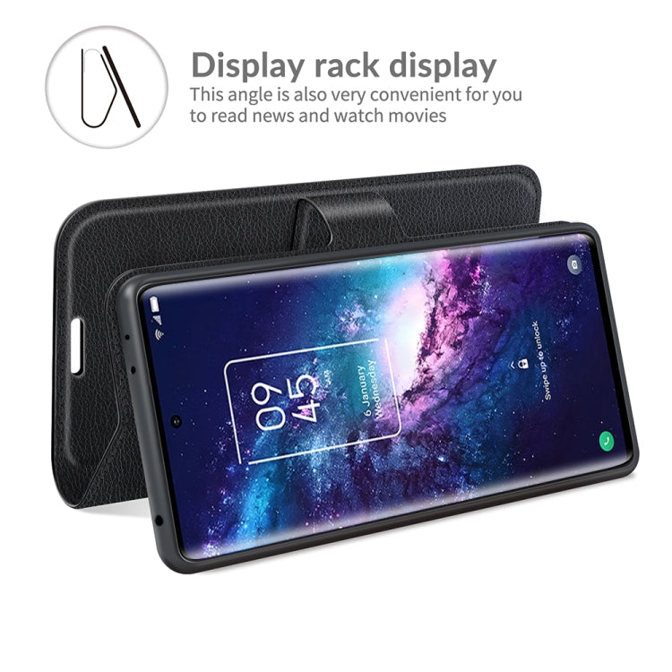 For TCL 20 Pro 5G Litchi Texture Horizontal Flip Protective Case with Holder & Card Slots & Wallet