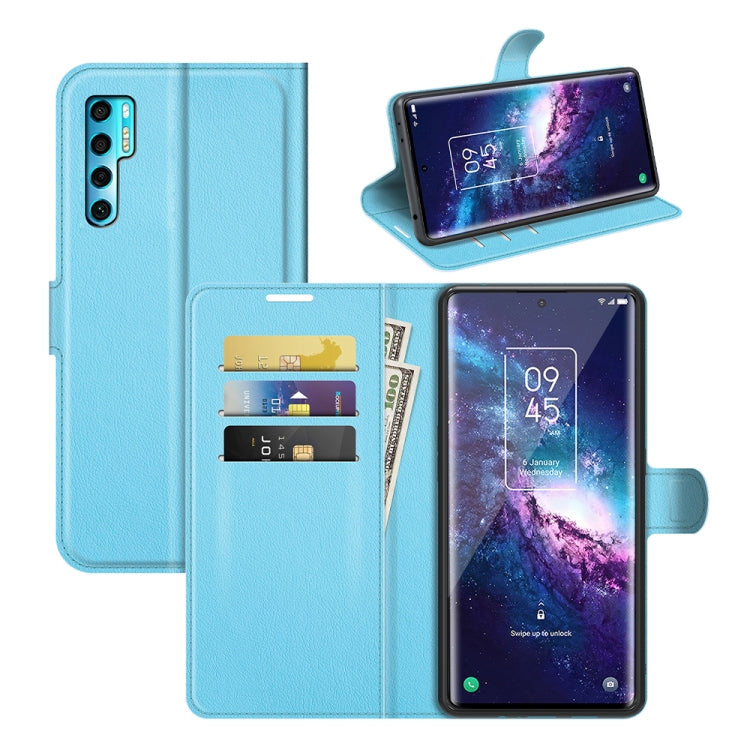 For TCL 20 Pro 5G Litchi Texture Horizontal Flip Protective Case with Holder & Card Slots & Wallet