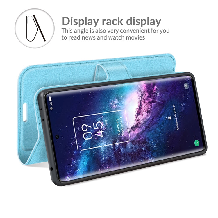 For TCL 20 Pro 5G Litchi Texture Horizontal Flip Protective Case with Holder & Card Slots & Wallet