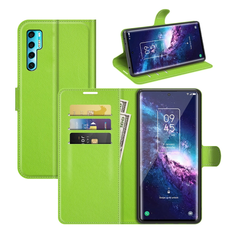 For TCL 20 Pro 5G Litchi Texture Horizontal Flip Protective Case with Holder & Card Slots & Wallet