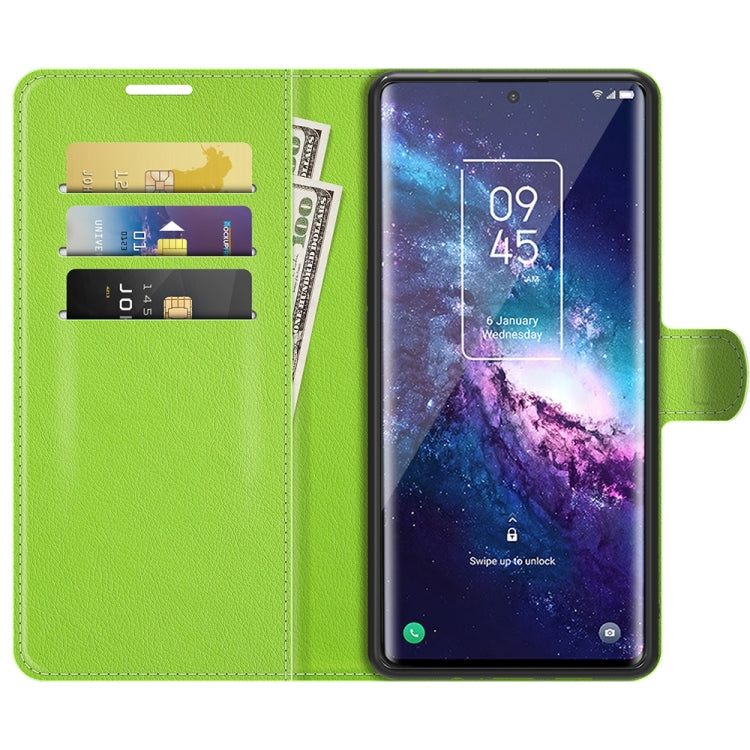 For TCL 20 Pro 5G Litchi Texture Horizontal Flip Protective Case with Holder & Card Slots & Wallet
