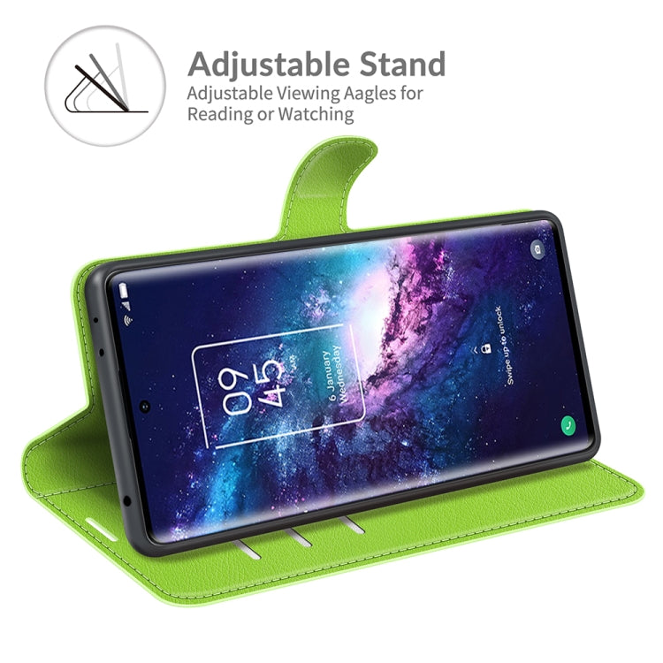 For TCL 20 Pro 5G Litchi Texture Horizontal Flip Protective Case with Holder & Card Slots & Wallet