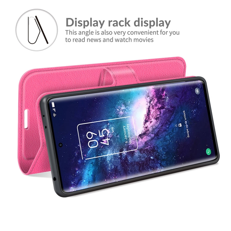 For TCL 20 Pro 5G Litchi Texture Horizontal Flip Protective Case with Holder & Card Slots & Wallet