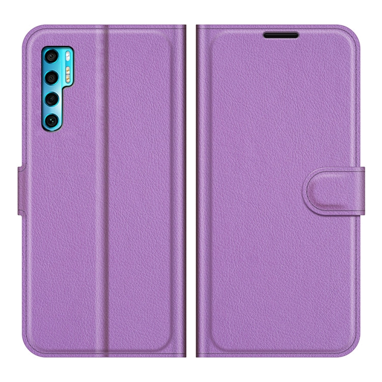 For TCL 20 Pro 5G Litchi Texture Horizontal Flip Protective Case with Holder & Card Slots & Wallet