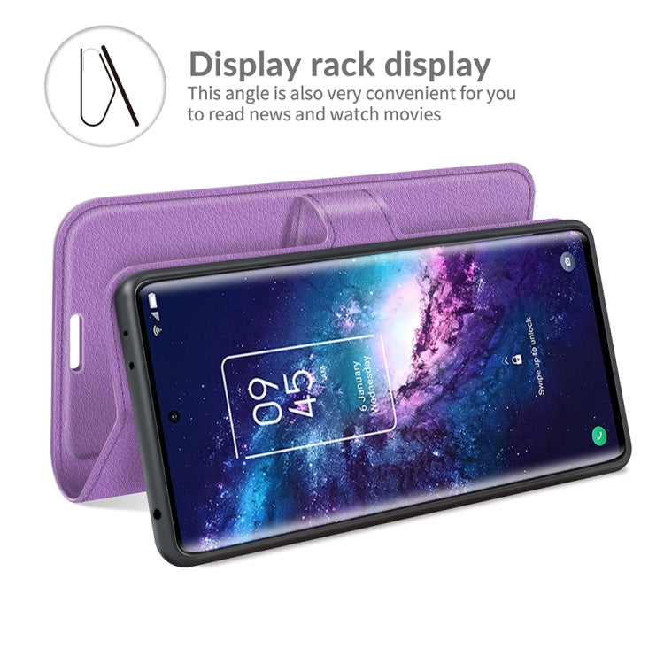 For TCL 20 Pro 5G Litchi Texture Horizontal Flip Protective Case with Holder & Card Slots & Wallet