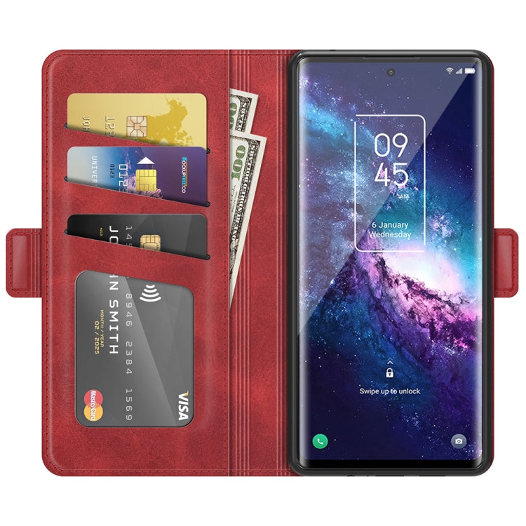 For TCL 20 Pro 5G Dual-side Magnetic Buckle Horizontal Flip Leather Case with Holder & Card Slots & Wallet