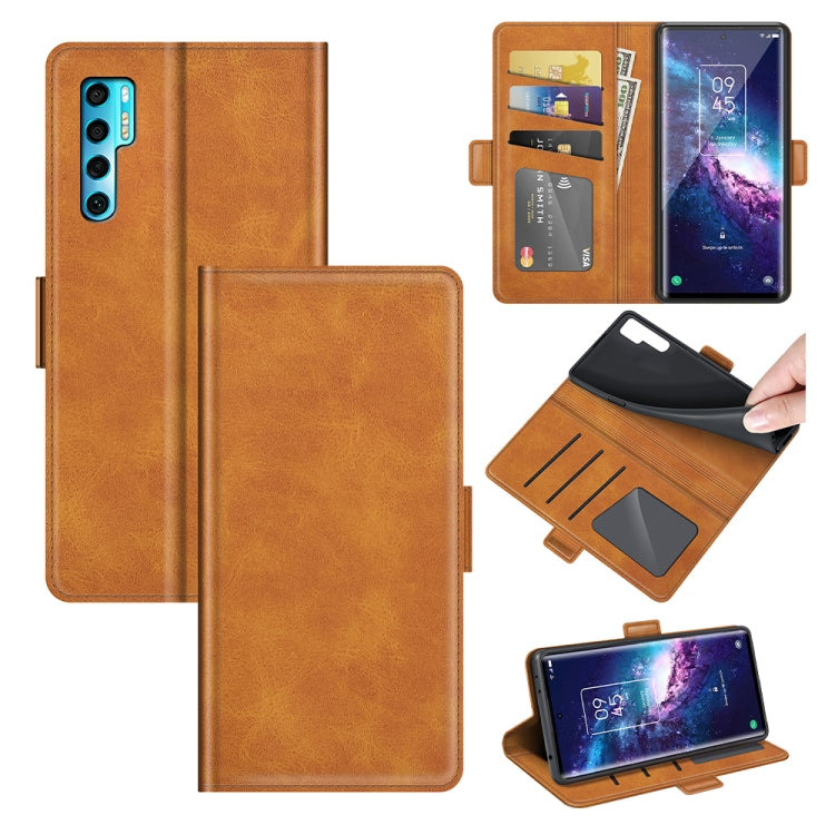 For TCL 20 Pro 5G Dual-side Magnetic Buckle Horizontal Flip Leather Case with Holder & Card Slots & Wallet
