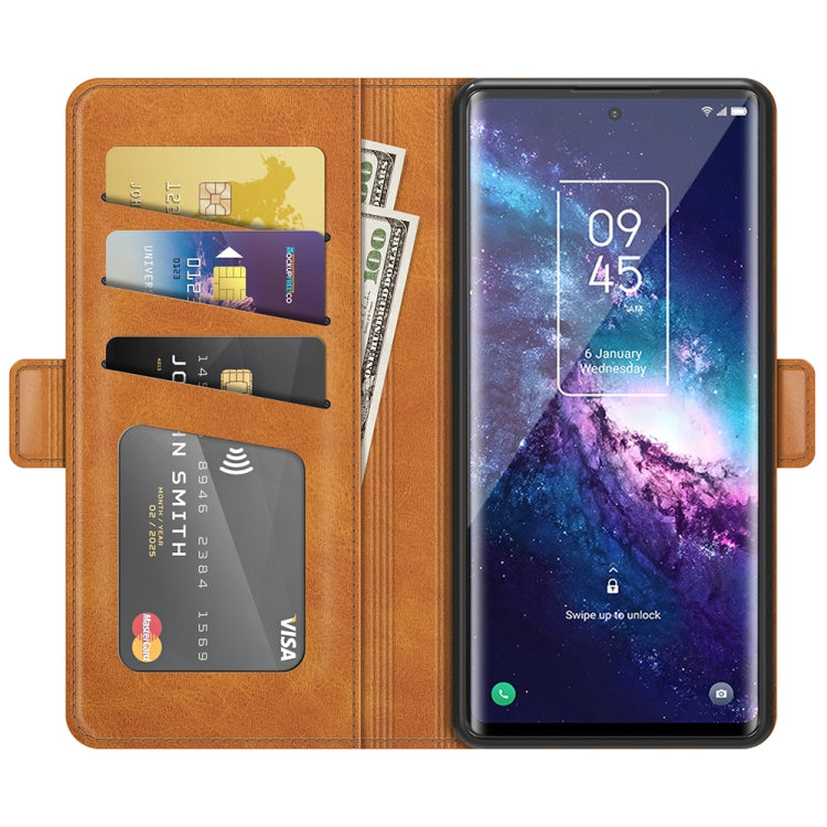 For TCL 20 Pro 5G Dual-side Magnetic Buckle Horizontal Flip Leather Case with Holder & Card Slots & Wallet