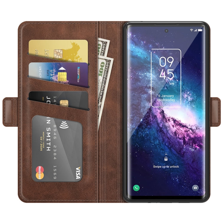 For TCL 20 Pro 5G Dual-side Magnetic Buckle Horizontal Flip Leather Case with Holder & Card Slots & Wallet