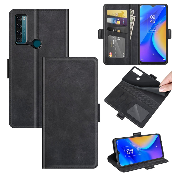 For TCL 20 SE Dual-side Magnetic Buckle Horizontal Flip Leather Case with Holder & Card Slots & Wallet