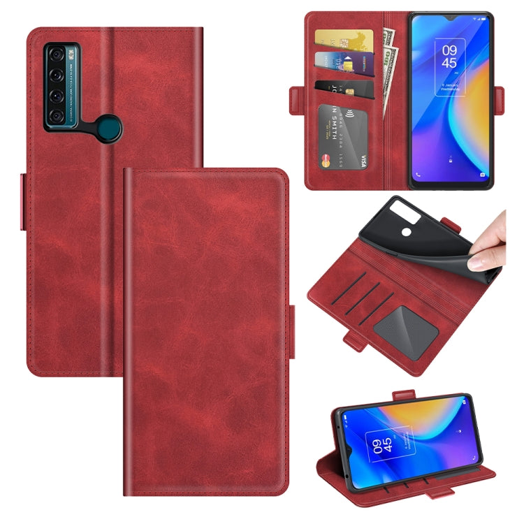 For TCL 20 SE Dual-side Magnetic Buckle Horizontal Flip Leather Case with Holder & Card Slots & Wallet