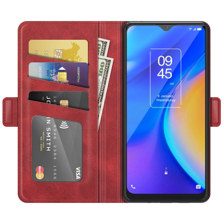 For TCL 20 SE Dual-side Magnetic Buckle Horizontal Flip Leather Case with Holder & Card Slots & Wallet