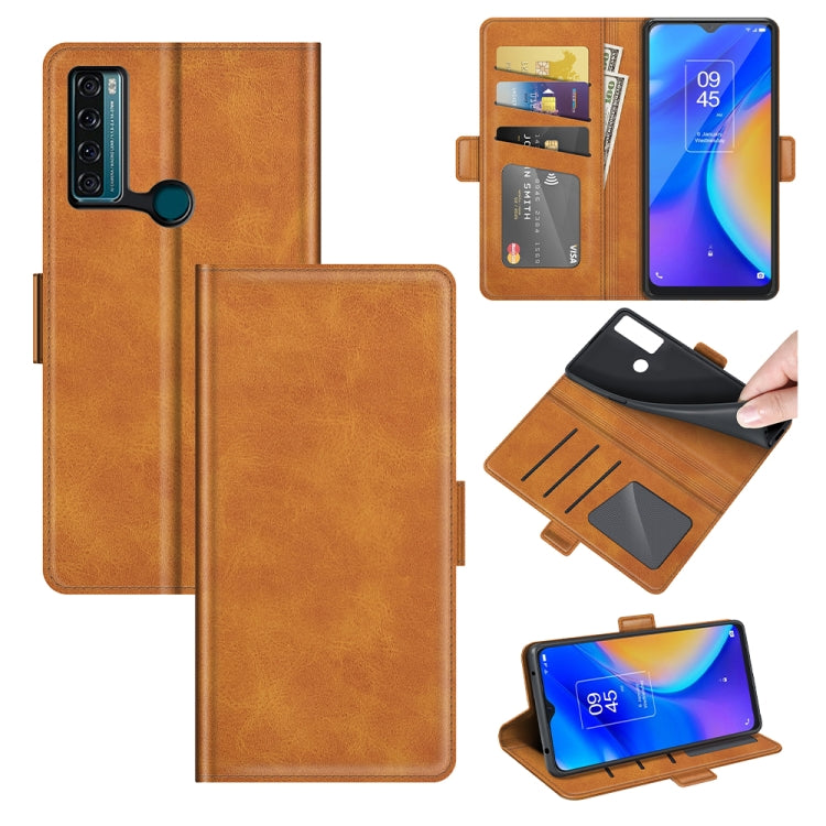 For TCL 20 SE Dual-side Magnetic Buckle Horizontal Flip Leather Case with Holder & Card Slots & Wallet