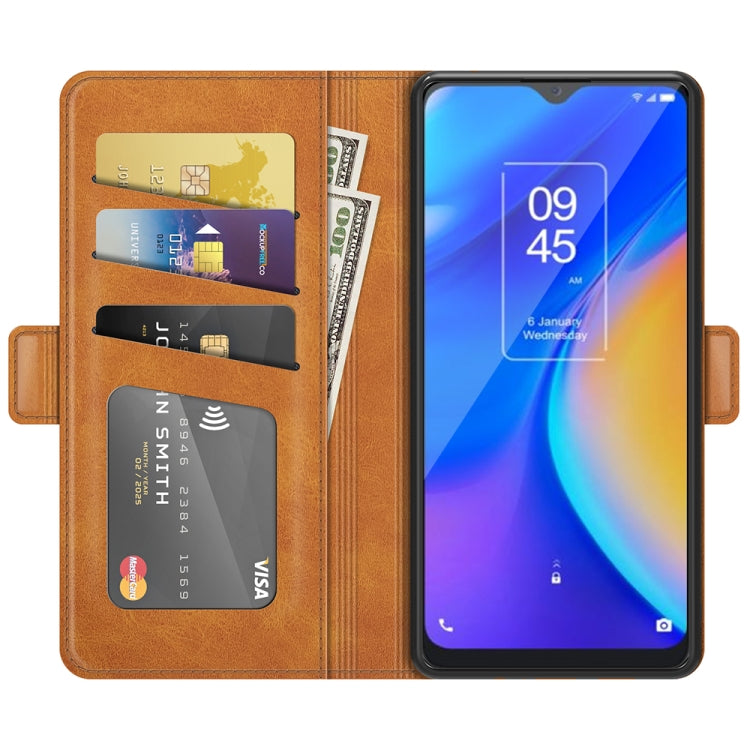 For TCL 20 SE Dual-side Magnetic Buckle Horizontal Flip Leather Case with Holder & Card Slots & Wallet