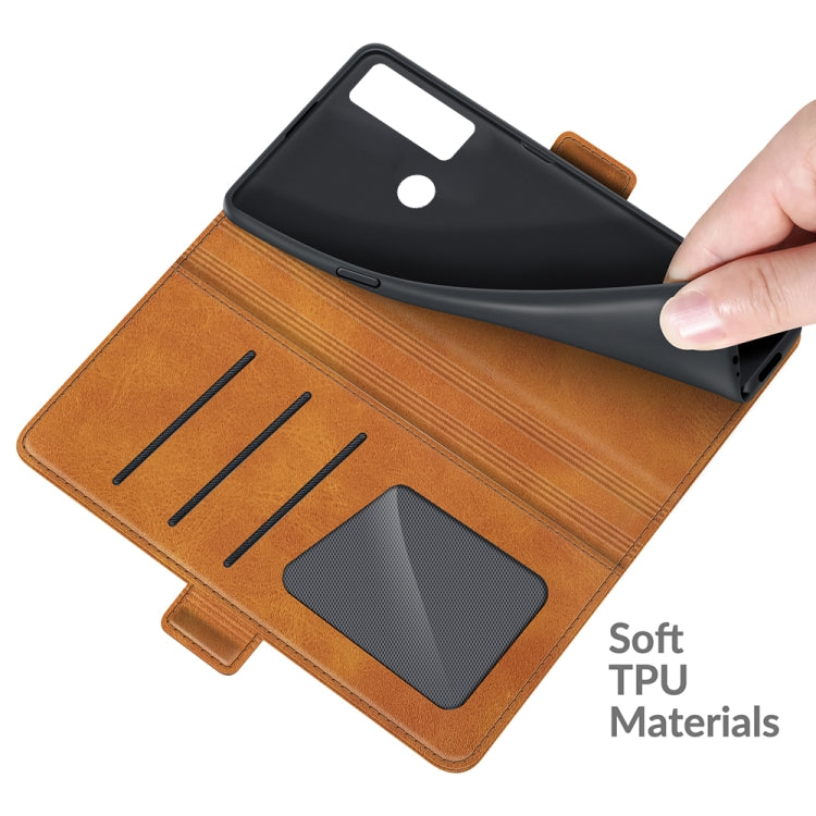 For TCL 20 SE Dual-side Magnetic Buckle Horizontal Flip Leather Case with Holder & Card Slots & Wallet