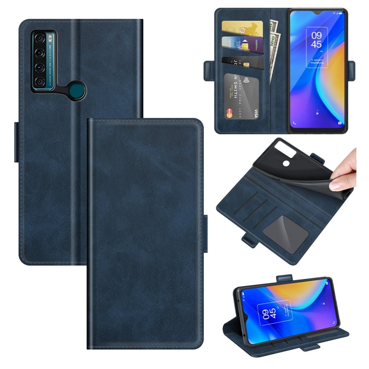 For TCL 20 SE Dual-side Magnetic Buckle Horizontal Flip Leather Case with Holder & Card Slots & Wallet