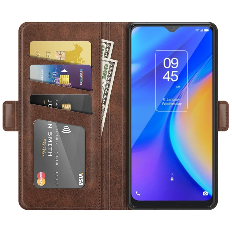 For TCL 20 SE Dual-side Magnetic Buckle Horizontal Flip Leather Case with Holder & Card Slots & Wallet