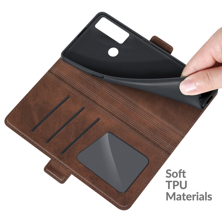 For TCL 20 SE Dual-side Magnetic Buckle Horizontal Flip Leather Case with Holder & Card Slots & Wallet